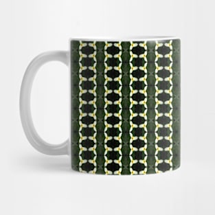 white trillium, dark background pattern Mug